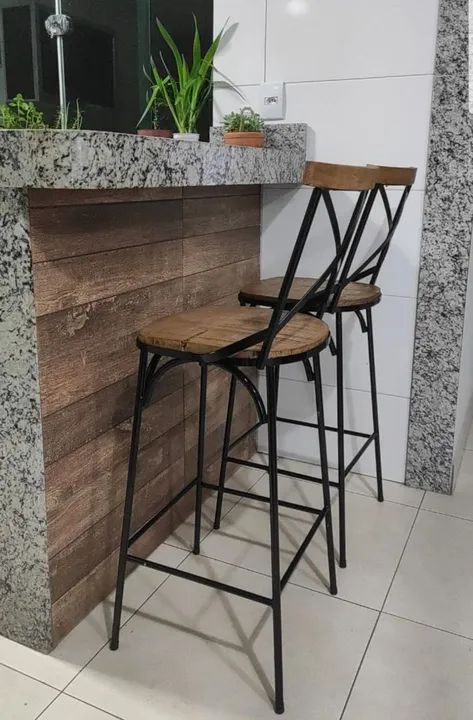 Banqueta Alta Fixa Vintage  - Foto 2