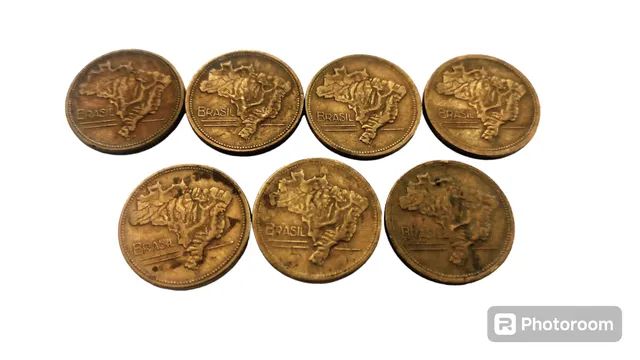 7 moedas de 2 cruzeiros bronze  várias datas - Foto 2