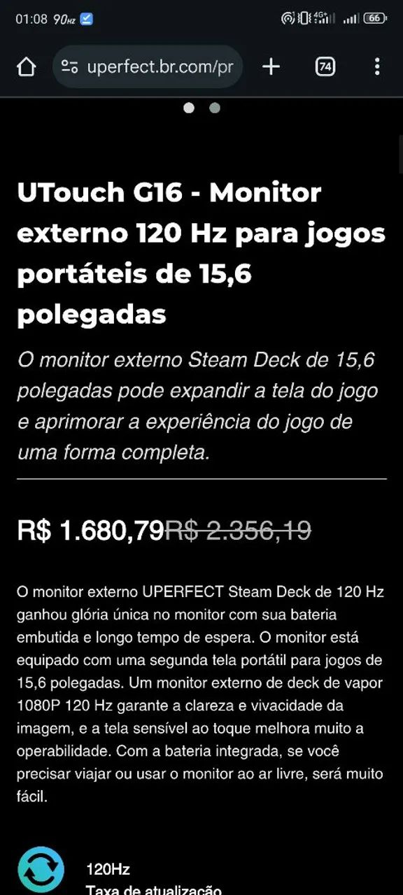 Monitor Portátil Gamer 15.6 uperfect - Foto 4