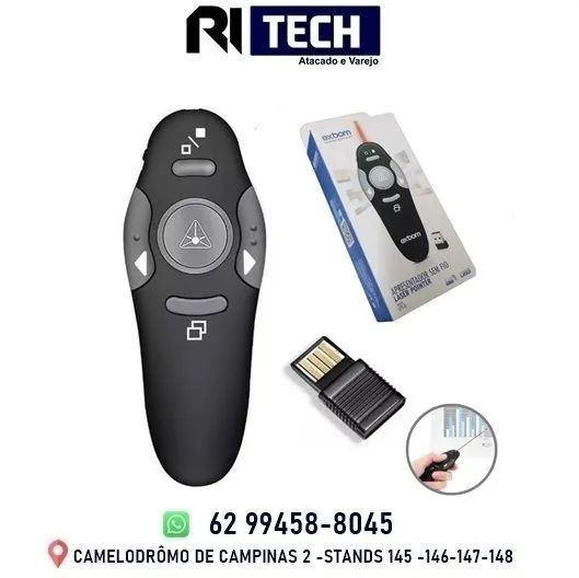 Passador de Slide Sem Fio Laser Pointer Exbom