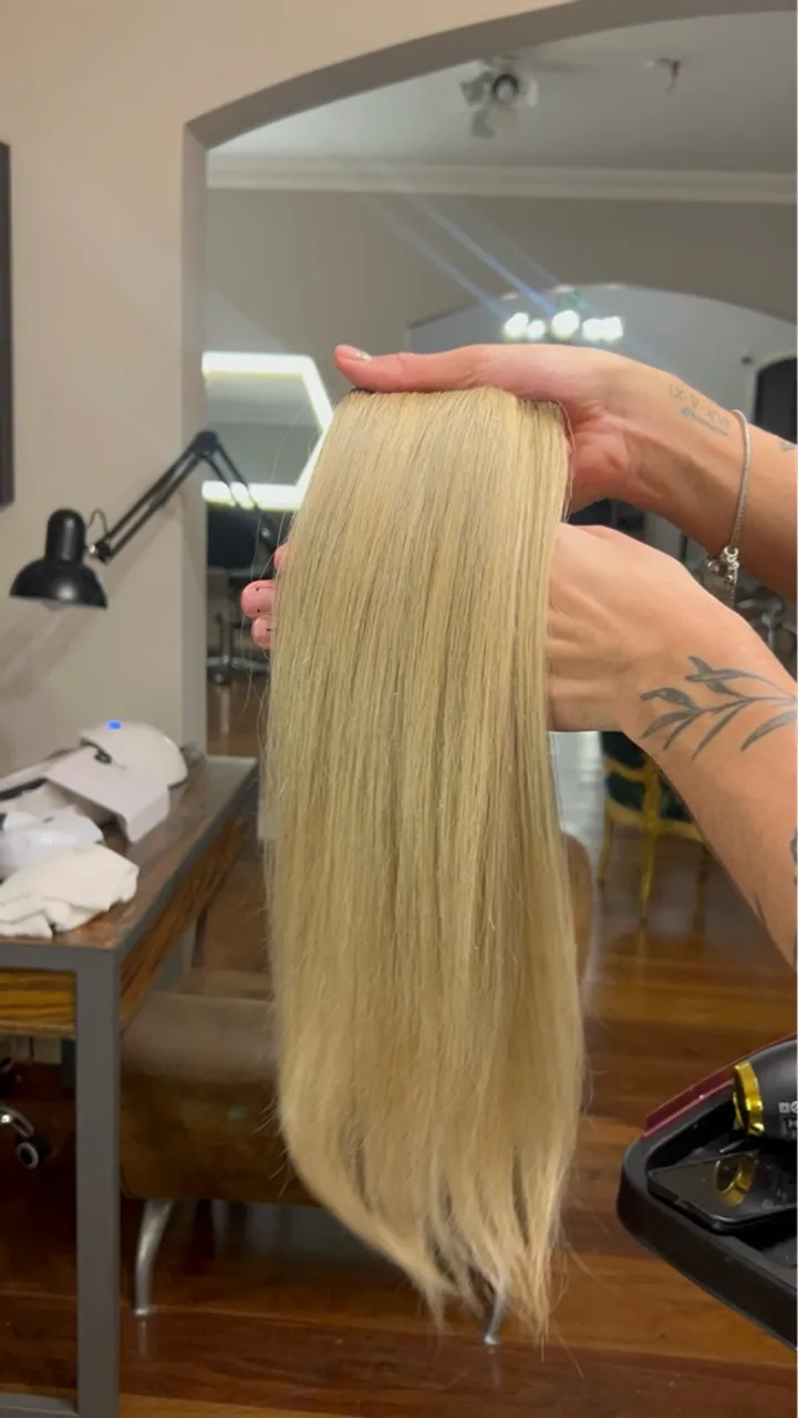 Extensão Capilar Mega Hair Cabelo Loiro Claro - Cabelo Humano