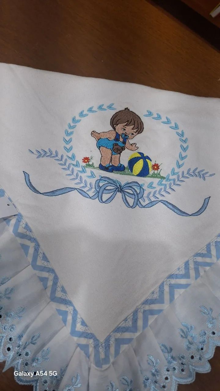 Manta bordada  flanela  para bebê  - Foto 3