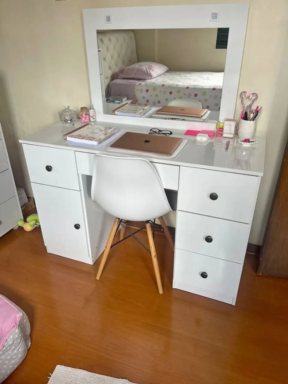 Camarim Penteadeira branca com LED - Entrega e montagem GRATIS