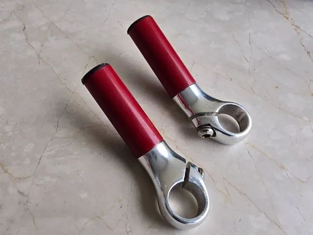 Embouts De Guidon VTT Onza Coudés Vintage - Aluminium Jaune - Longueur 5,5 - Paire - Occasion
