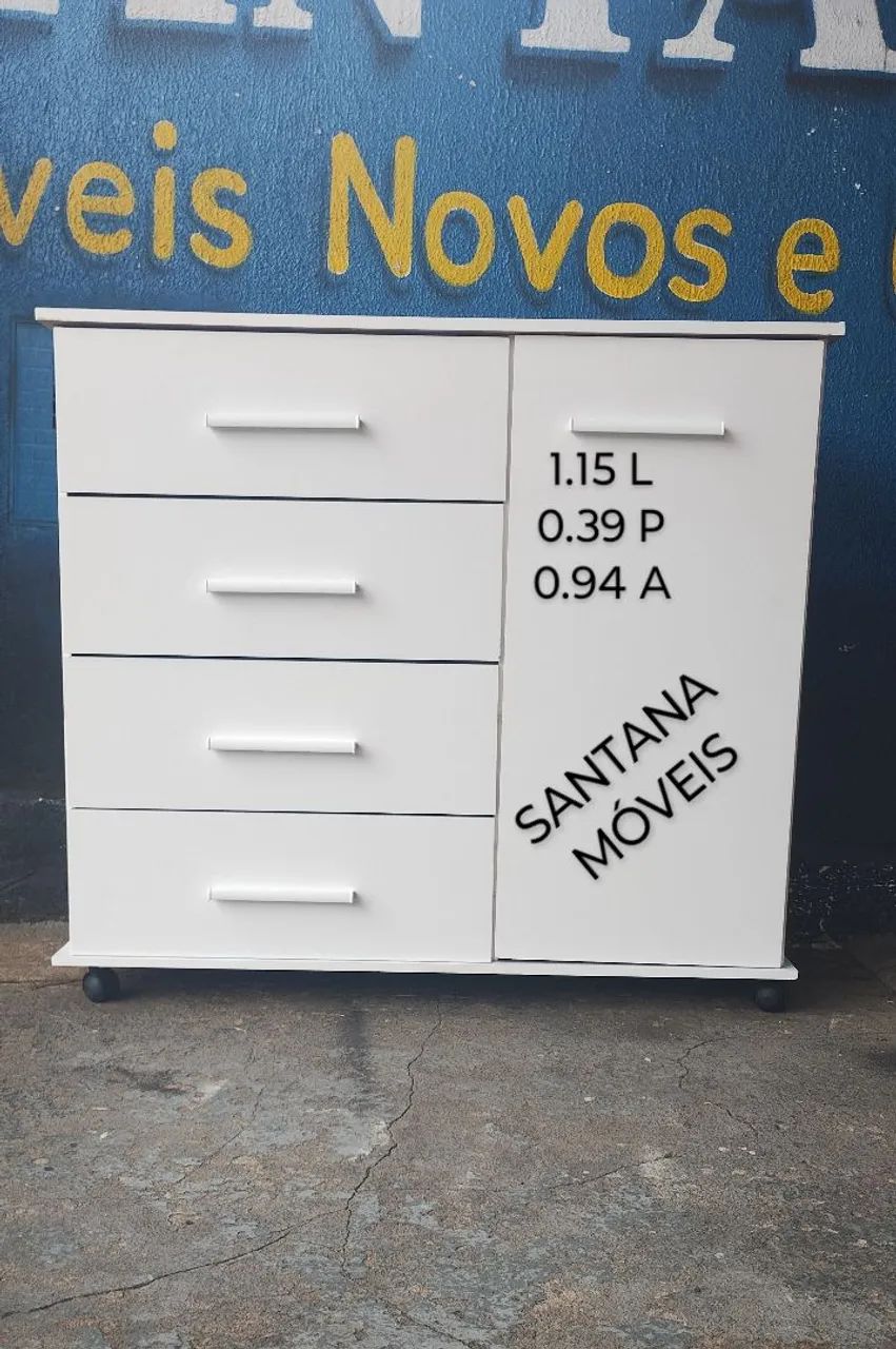 Cômoda com sapateira branca