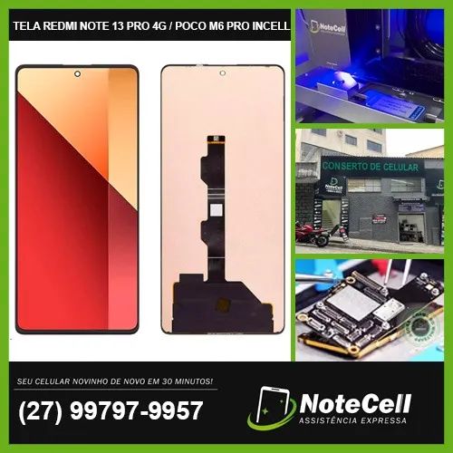 TELA / DISPLAY P/ XIAOMI REDMI NOTE 13 PRO 4G/ POCO M6 PRO INCELL LCD COM ARO