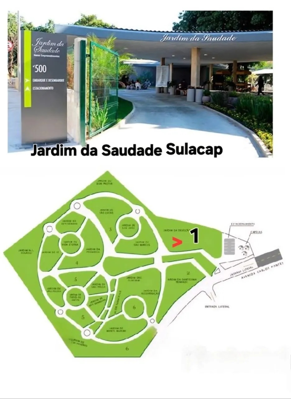 Jazigo perpétuo no Jardim da Saudade - Sulacap - Setor I - R$17.000