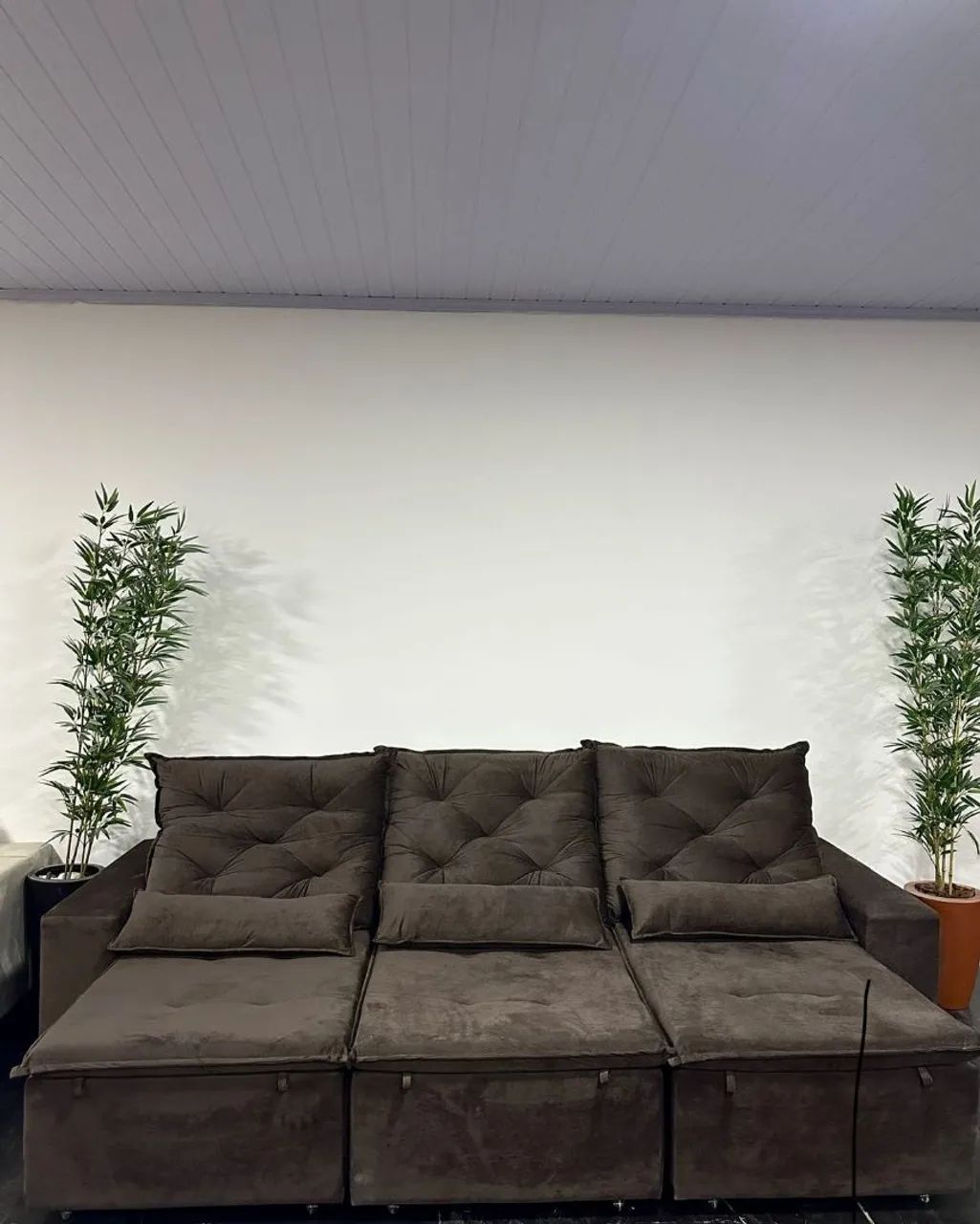 Sofá Modular Marrom Confortável