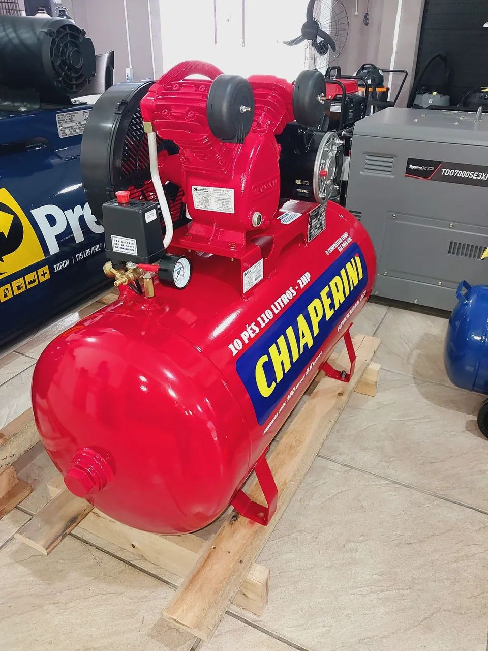Compressor de Ar Chiaperini 10 pés 140psi 110L Profissional (Loja) - Foto 2