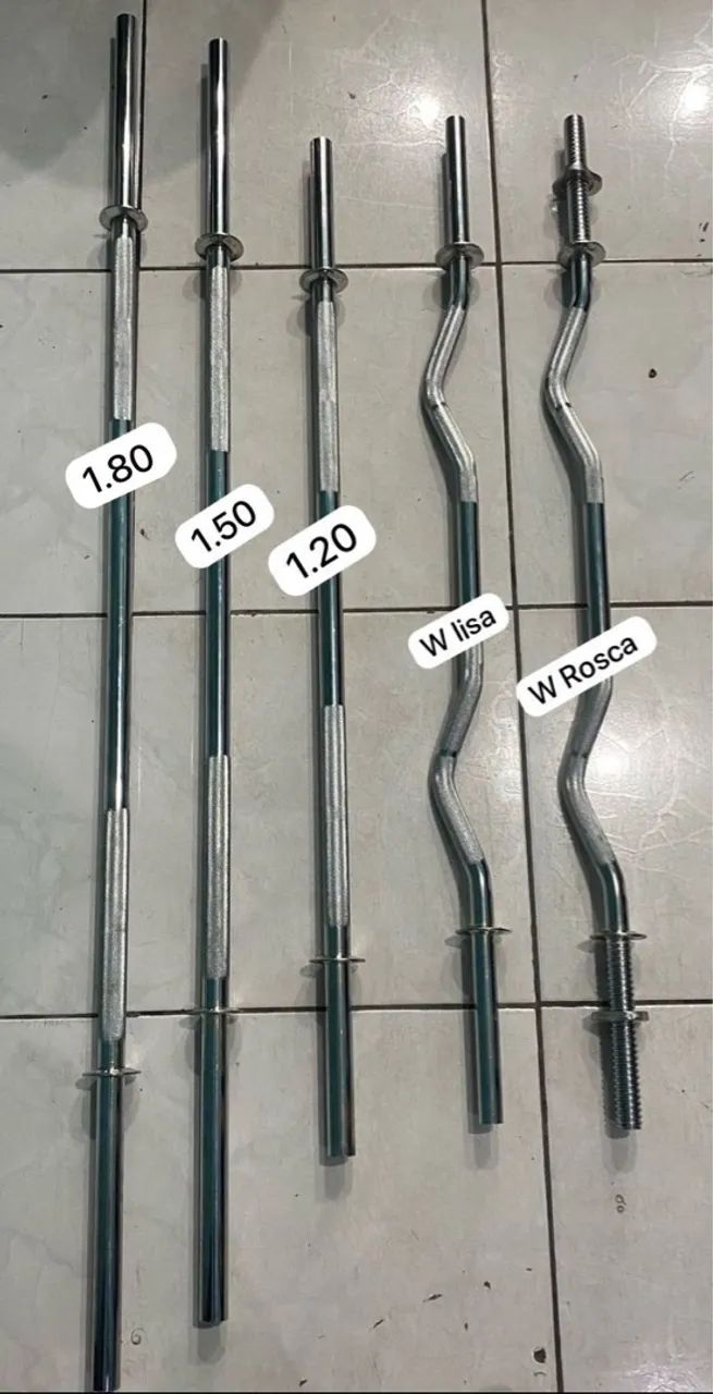 Barras de Musculação - Diversos Modelos e Tamanhos
