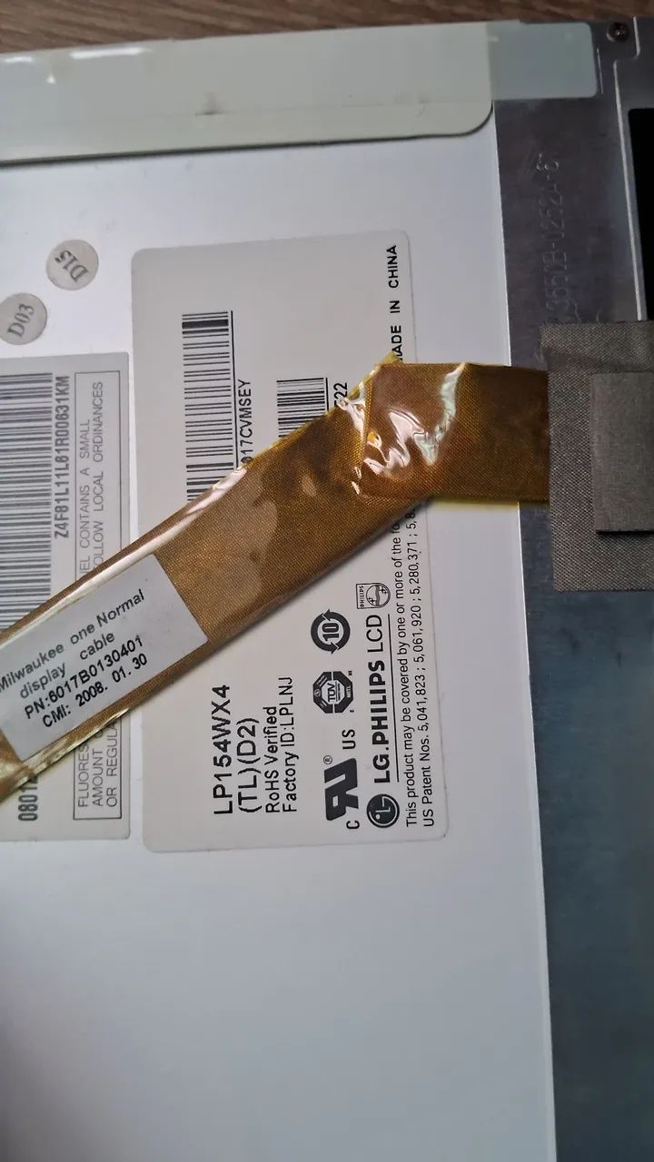 Tela Lcd 15.4 Notebook Lp154wx4(tl)(d2) (Usado) - Foto 4