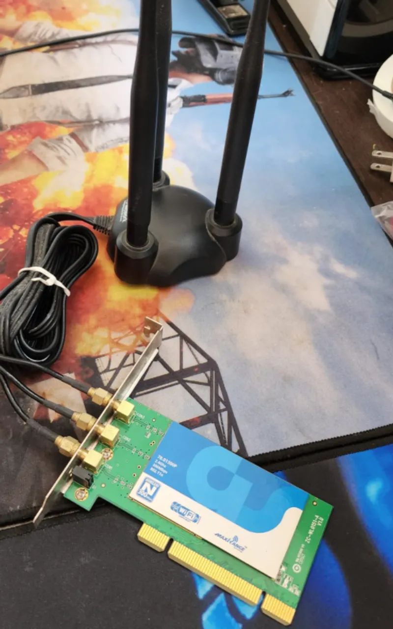 Placa Wireless 300Mb Pci + Antena Imantada  - Foto 6