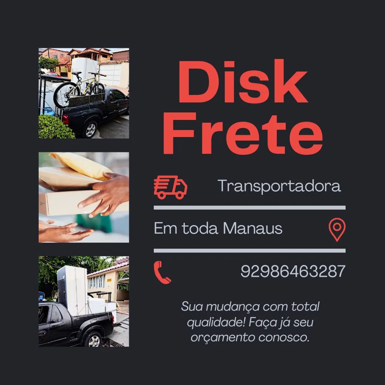 Frete toda Manaus  24 horas