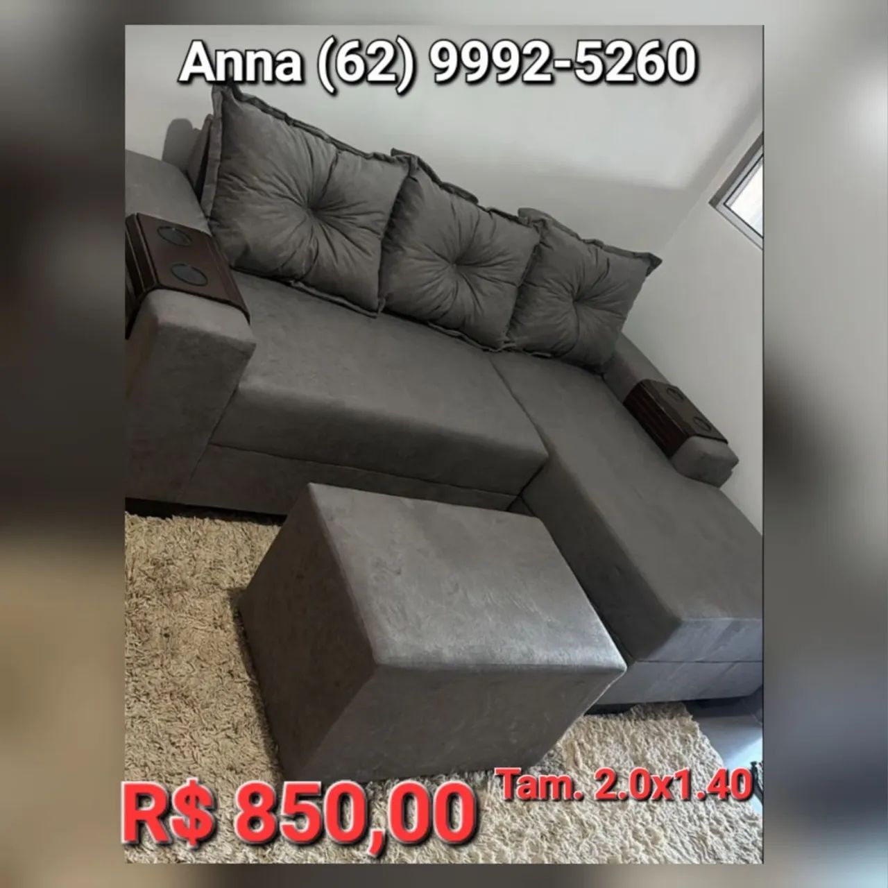 Sofá Novo*** Chaise 