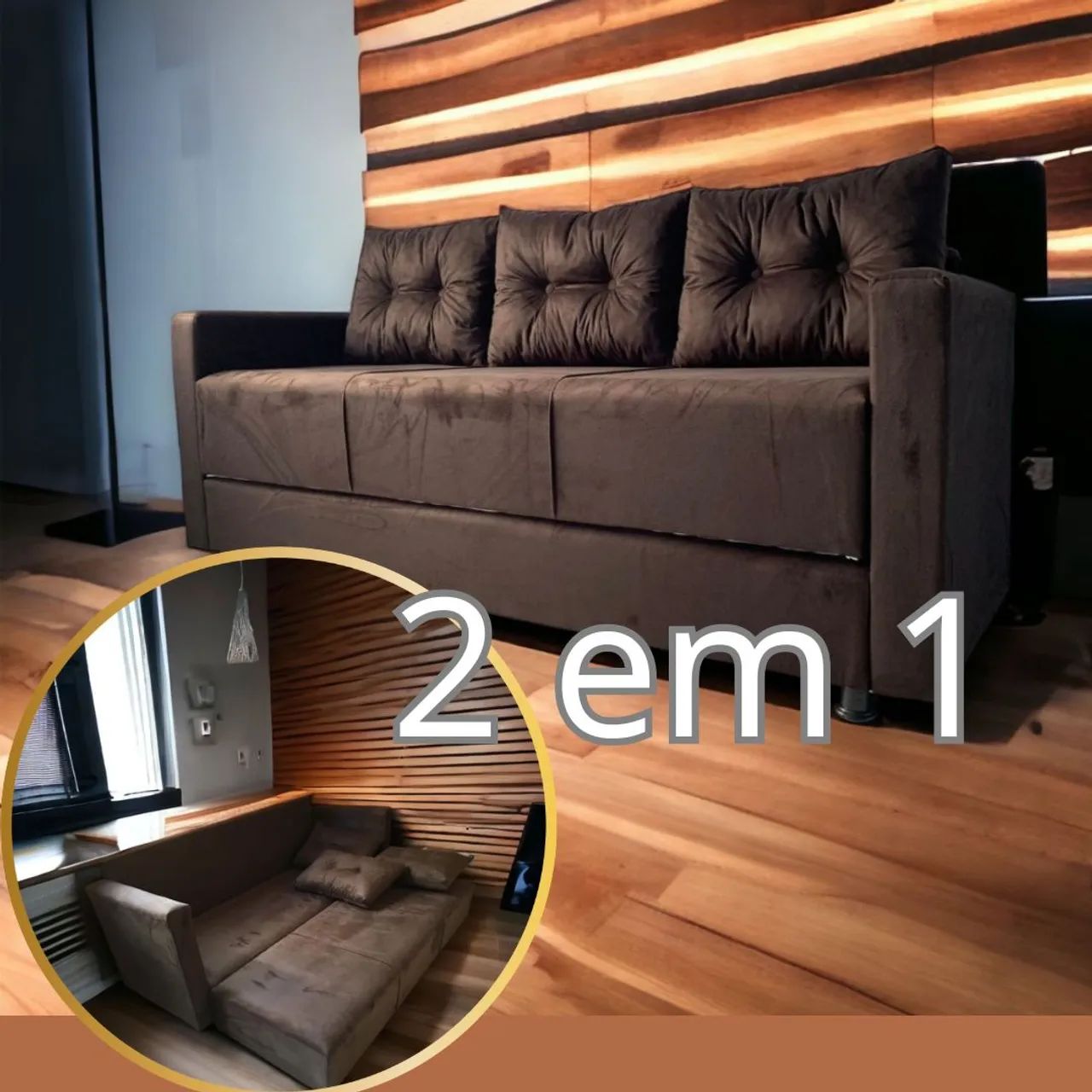 SOFÁ CAMA Safira, NOVOS! Pague na ENTREGA! - Foto 3