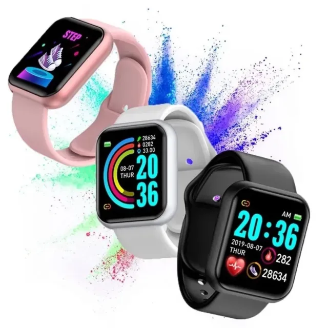 Relógio Smartwatch D20 Digital - Monitor Cardíaco e Notificações