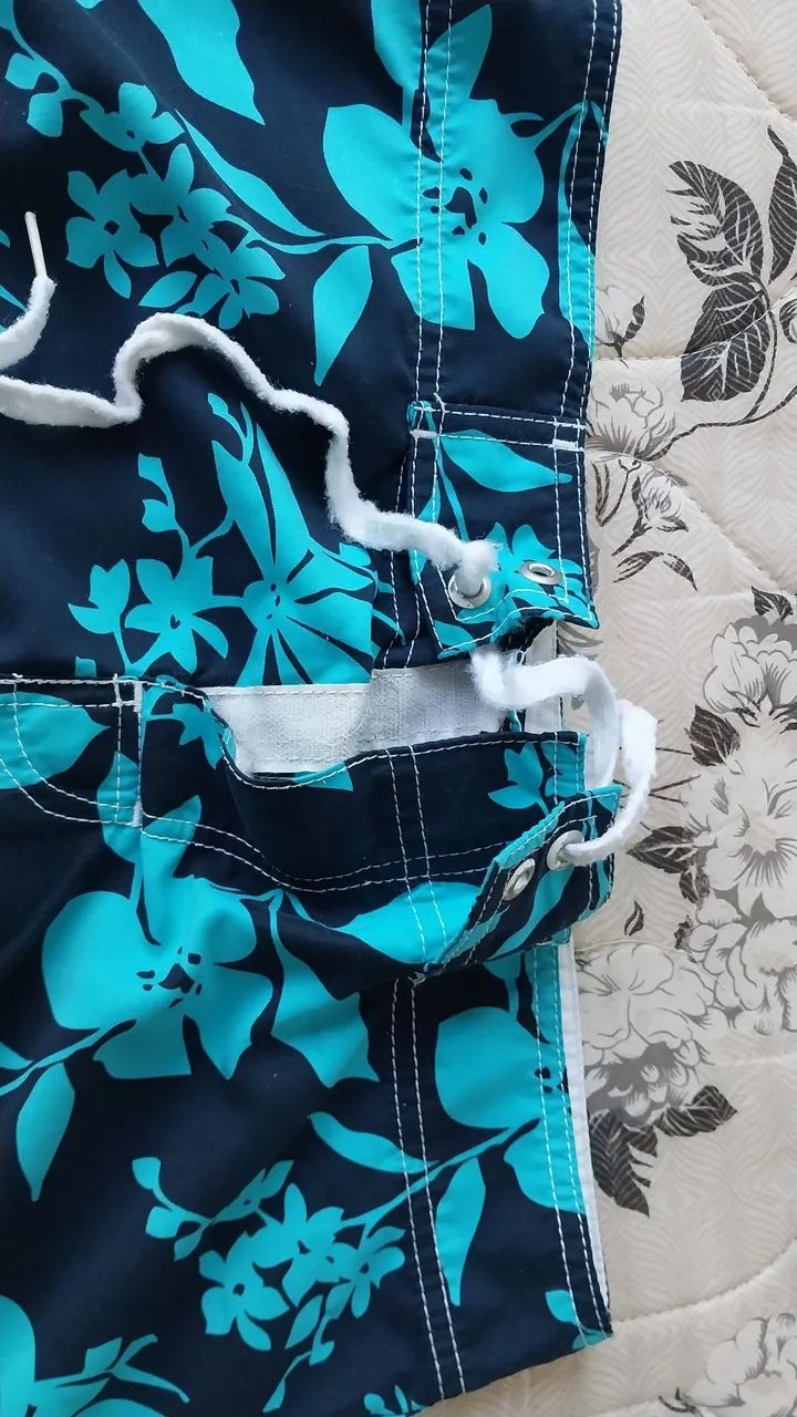 Bermuda de Praia Masculino Azul - Foto 3