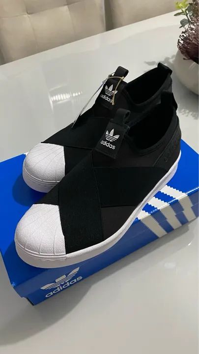 Tênis Adidas Slip On Preto NOVO NA CAIXA - Foto 4