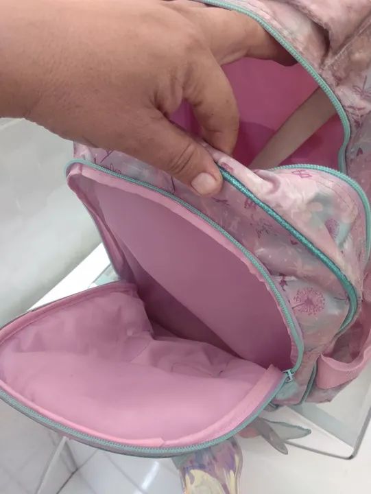 Mochila Infantil Baby Live Original  com Rodinhas - Rosa - Foto 6