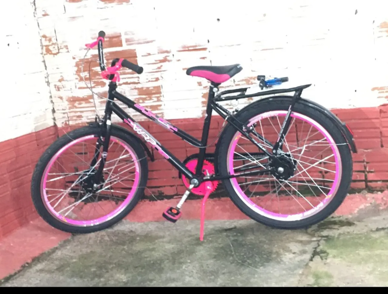 Bicicleta Aro 20 - Detalhes em Rosa