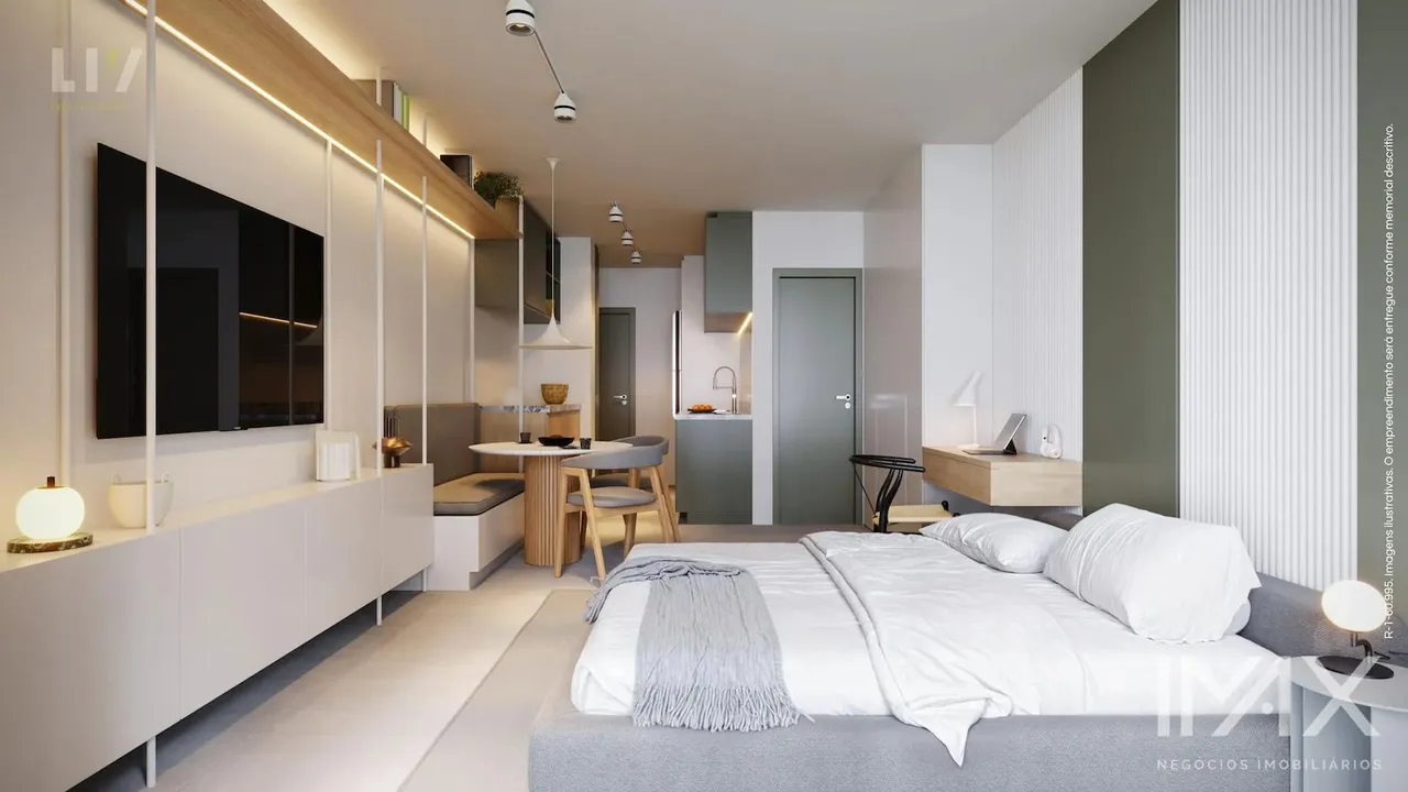 Studios à venda no Edifício Liv Sintonia, 35 m2 à partir de R 292.352,64.