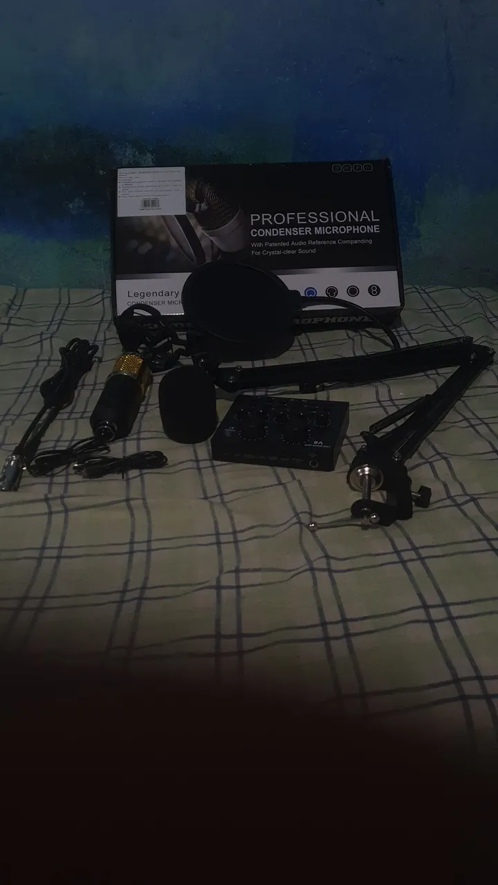 Kit Completo Microfone BM800 Com Braço Articulado