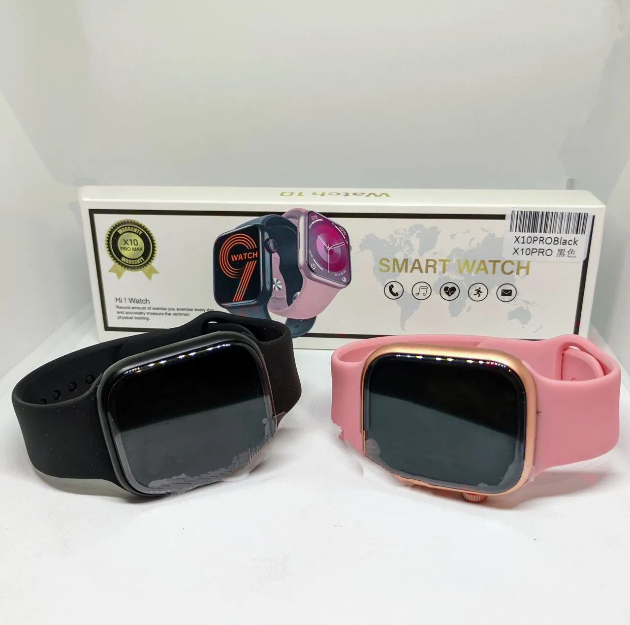 Smartwatch X10 PRO - Preto e Rosa