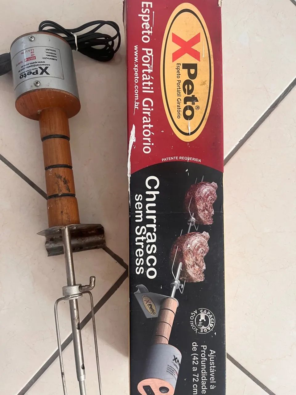 Espeto churrasco elétrico 