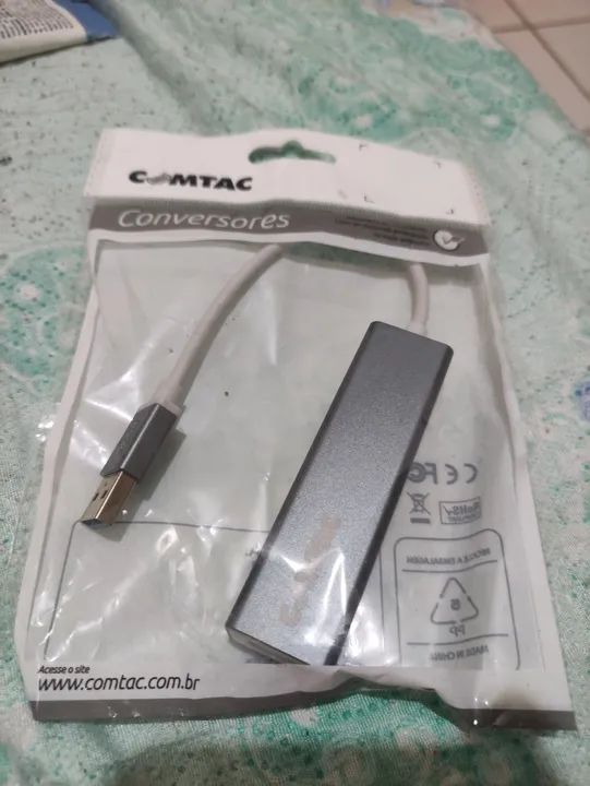 Hub USB 3.0 4 Portas USB 3.0 Aluminium Cinza Comtac 9396