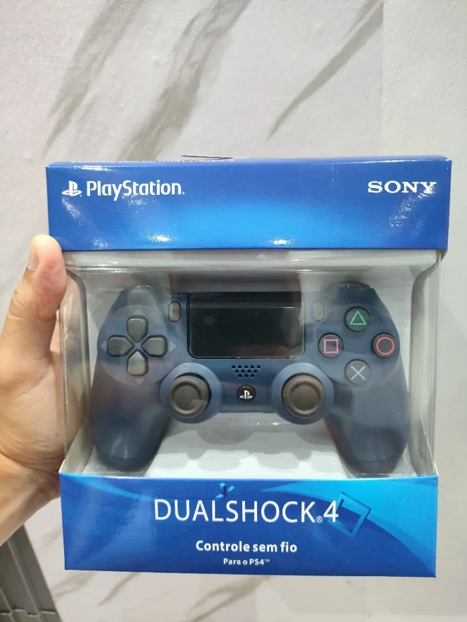 Controle ps4 azul escuro novo na caixa - Consoles de Vídeo Game ...