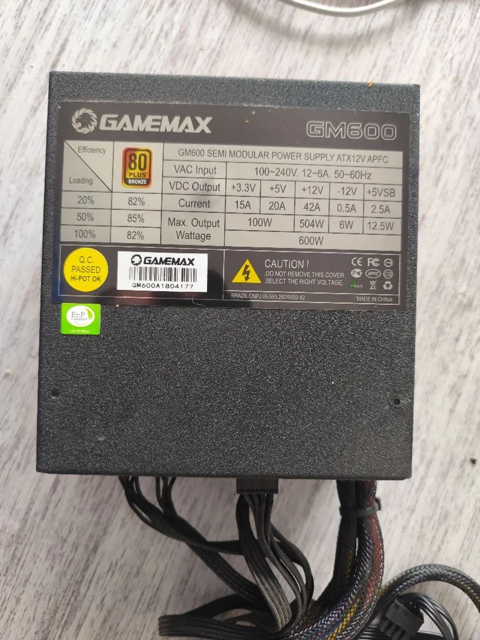 Fonte Gamemax GM600, 600W - Foto 3