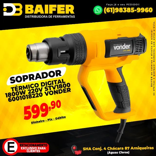 Soprador Térmico Digital 1800w 220v STV1800 Vonder