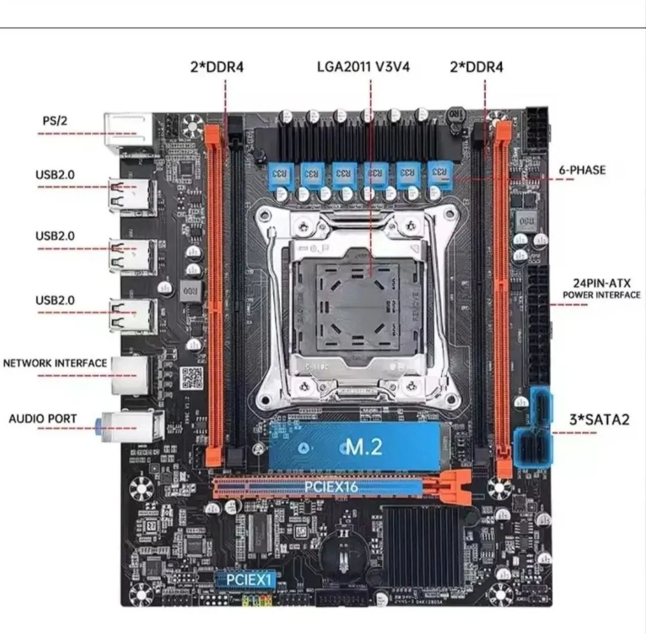 Kit Placa-Mãe Intel X99E + Xeon 2630v4 de 10 nucleos 20 threads - Foto 2