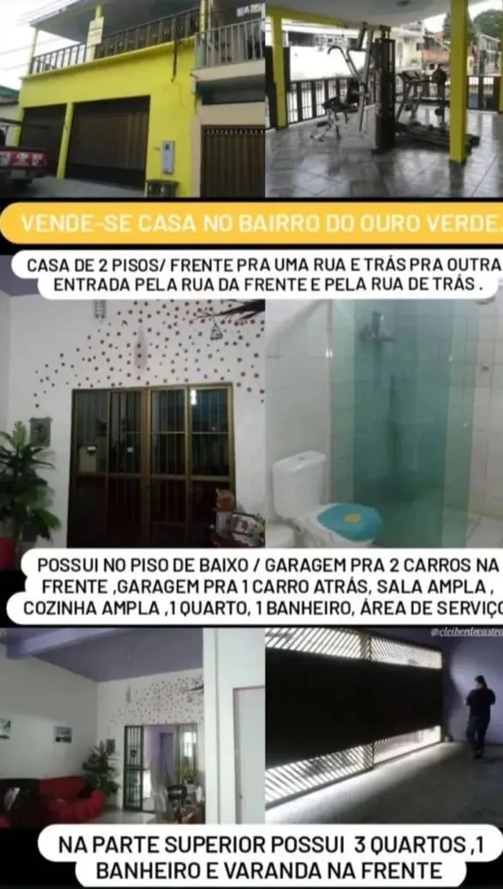 VENDA CASA A VISTA NO OURO VERDE