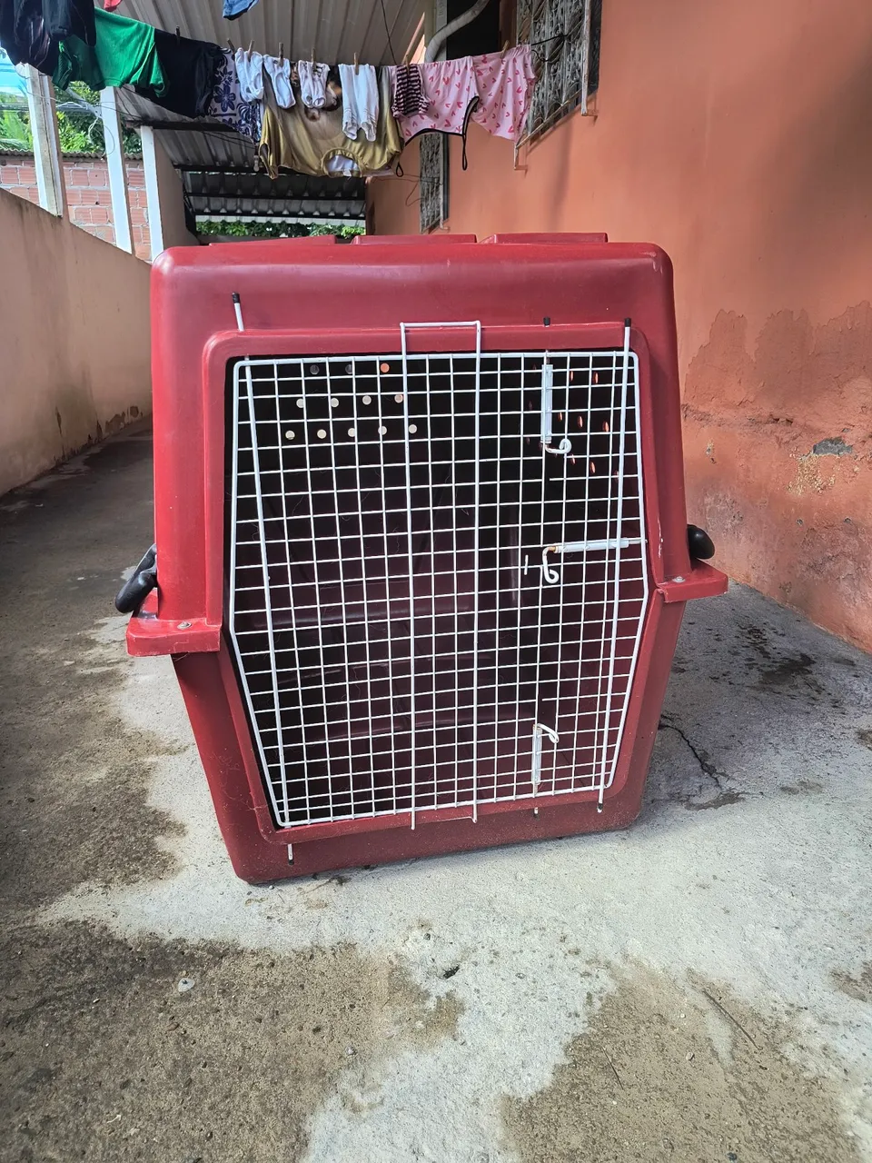 Caixa de Transporte para Pet Grande N7- Vermelha