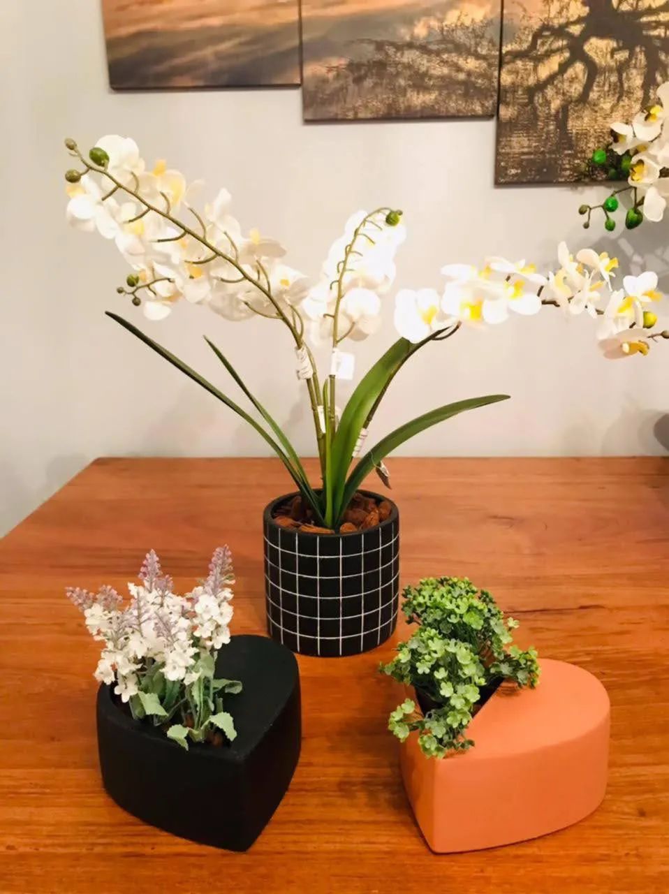Plantas Decorativas Artificiais com Vasos Estilosos - Prontas pra Decorar