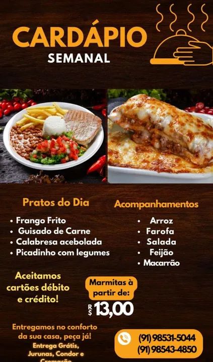 Marmita entrega grátis 