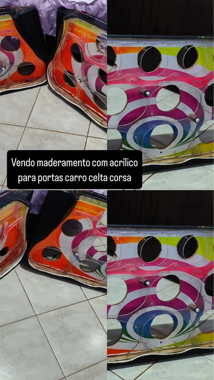 Vendo forro porta maderamento com acrílico para carro celta corsa