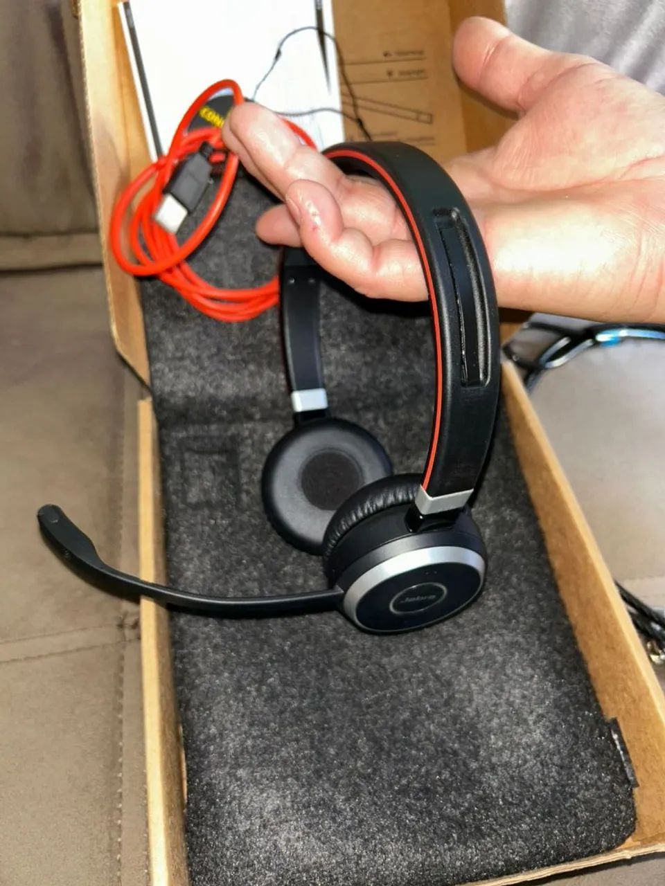 Fone de Ouvido Jabra + Trava de segurança Notebook Kensington - Novos  - Foto 2