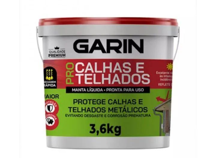 Tinta protetiva para calha Garin 3.6kg Branca 