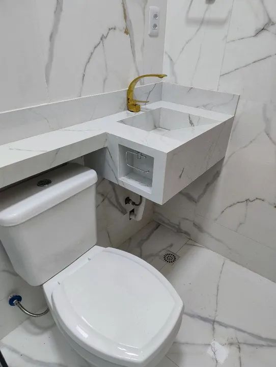 Pia e nicho de porcelanato  - Foto 5