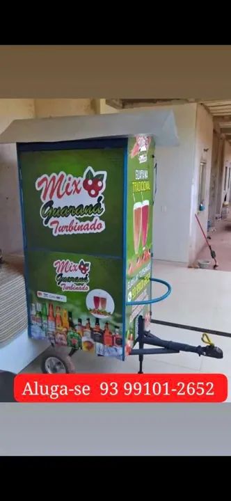 Carrinho de venda de mix de guaraná - Ótimo para o seu negócio!