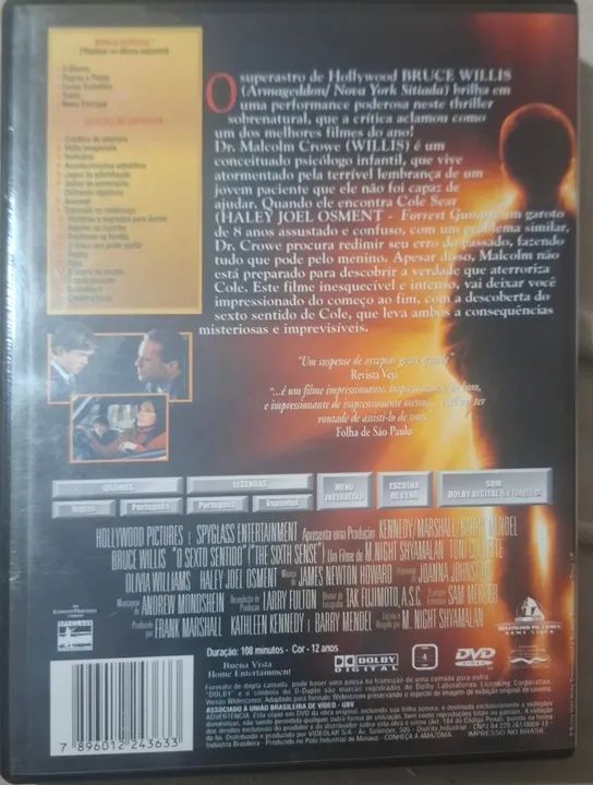 DVD - O Sexto Sentido - Bruce Willis - Foto 2
