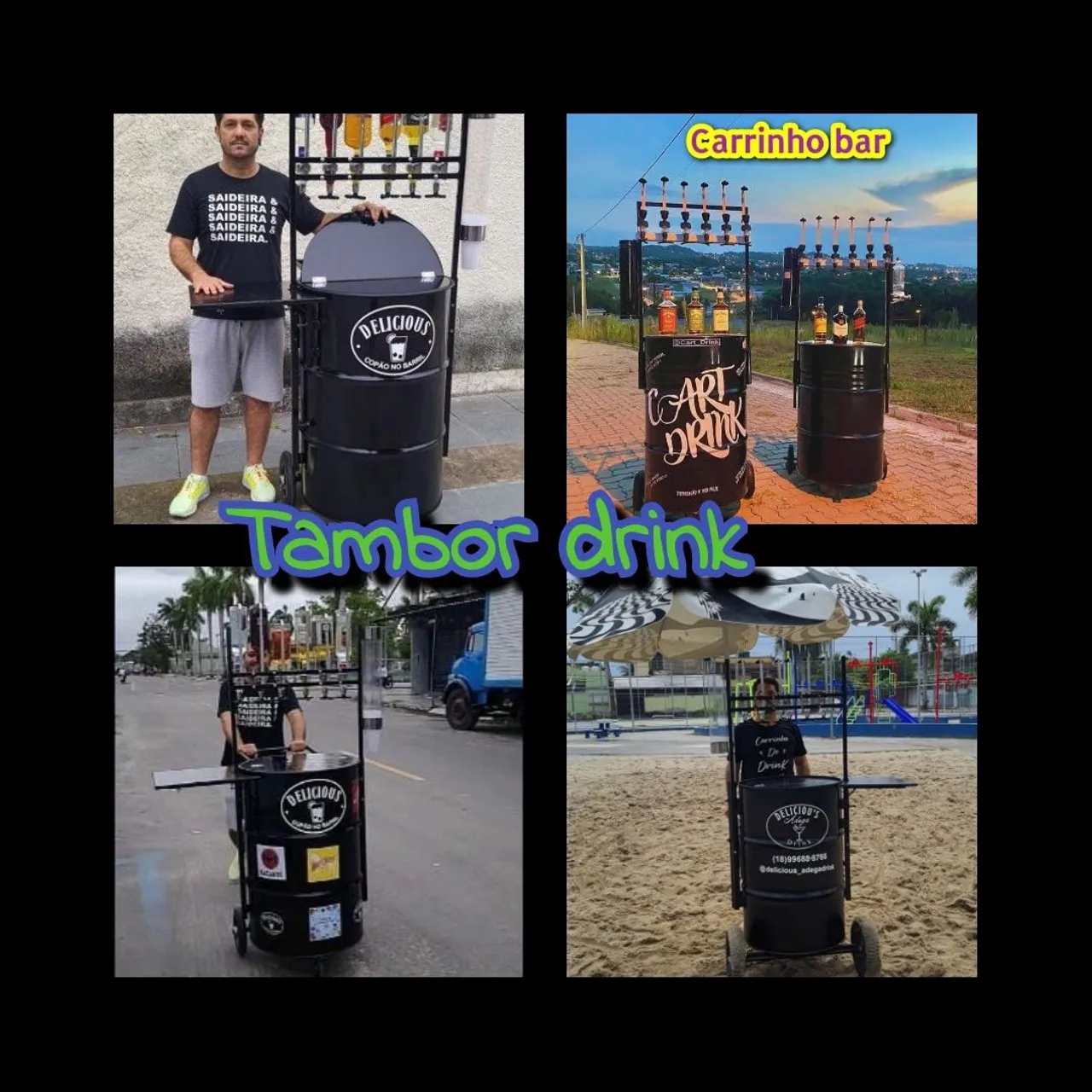 Tambor Drink - Carrinho de bebidas para eventos
