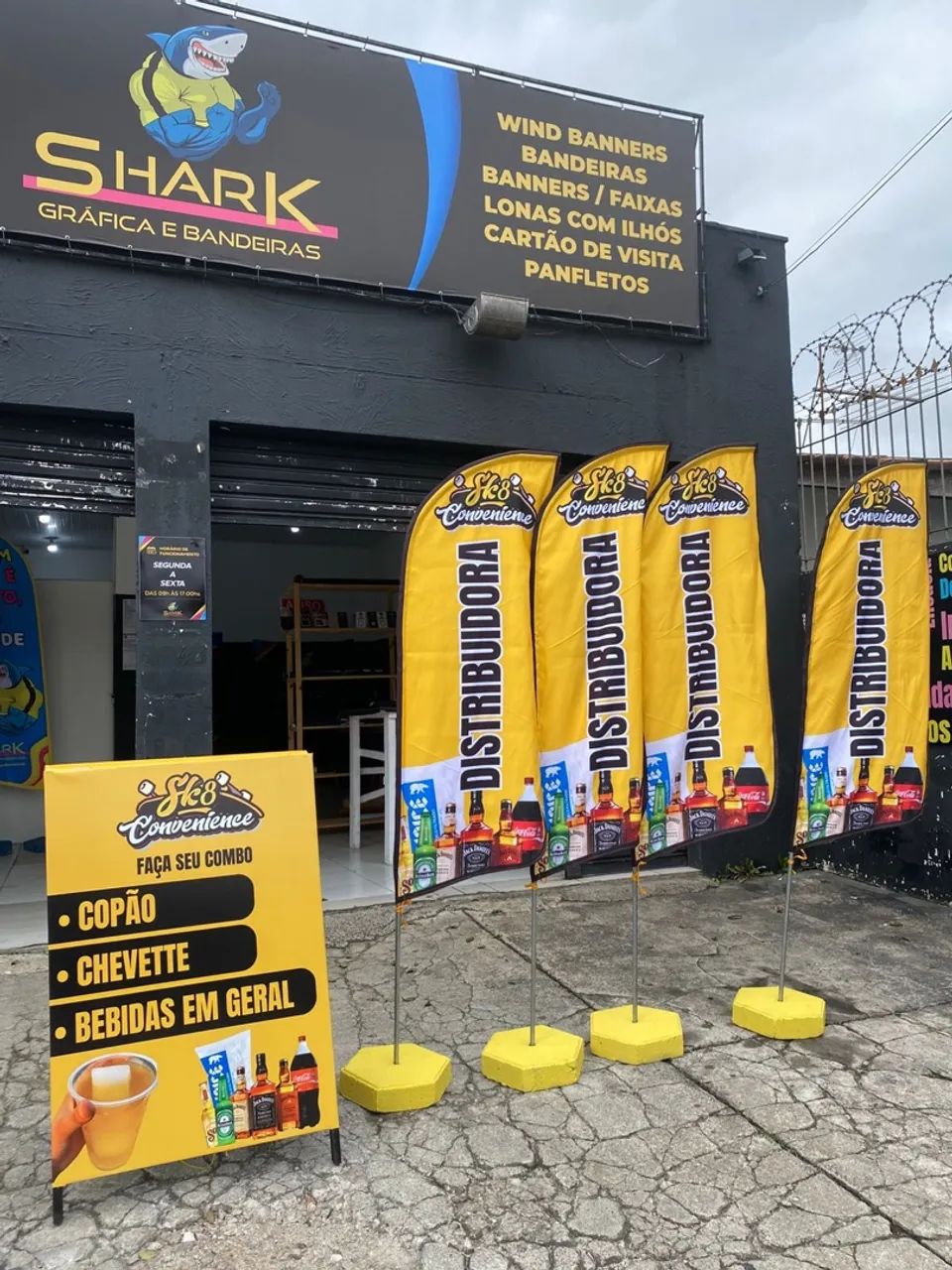 KIT BANDEIRAS WINDBANNER BANDEIROLAS FAIXAS BANNER 