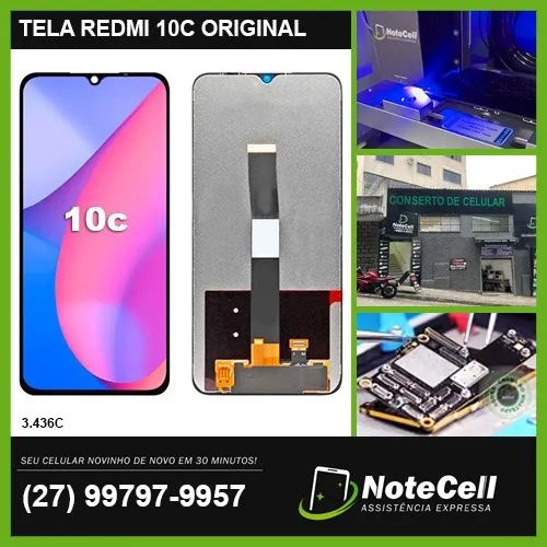 Tela Display Para Xiaomi Redmi 10A Original 3.436C- Instalação Expressa em 30 Minutos!!