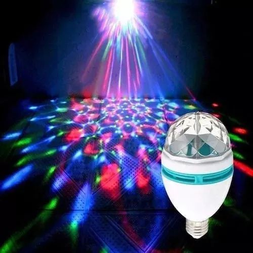 Lâmpada De Led Giratória Colorida 3w Rgb Balada Dj Globo - Foto 2