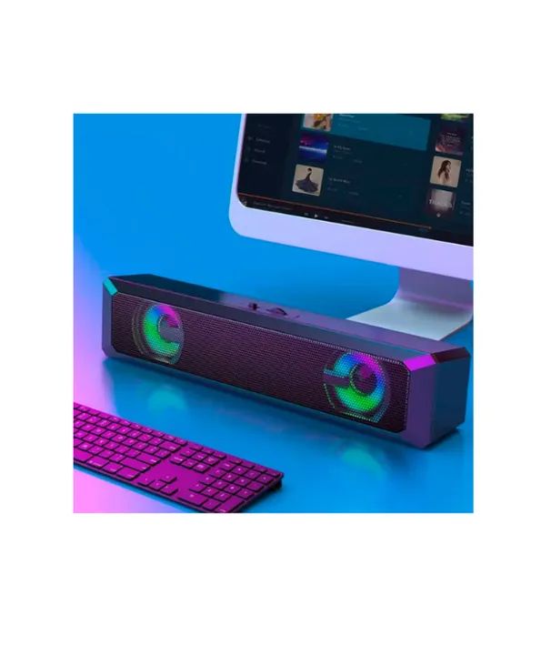CAIXA DE SOM 3W X 2 6W TOTAL USB E P2 KNUP KP-RO802 PRETO - Foto 4