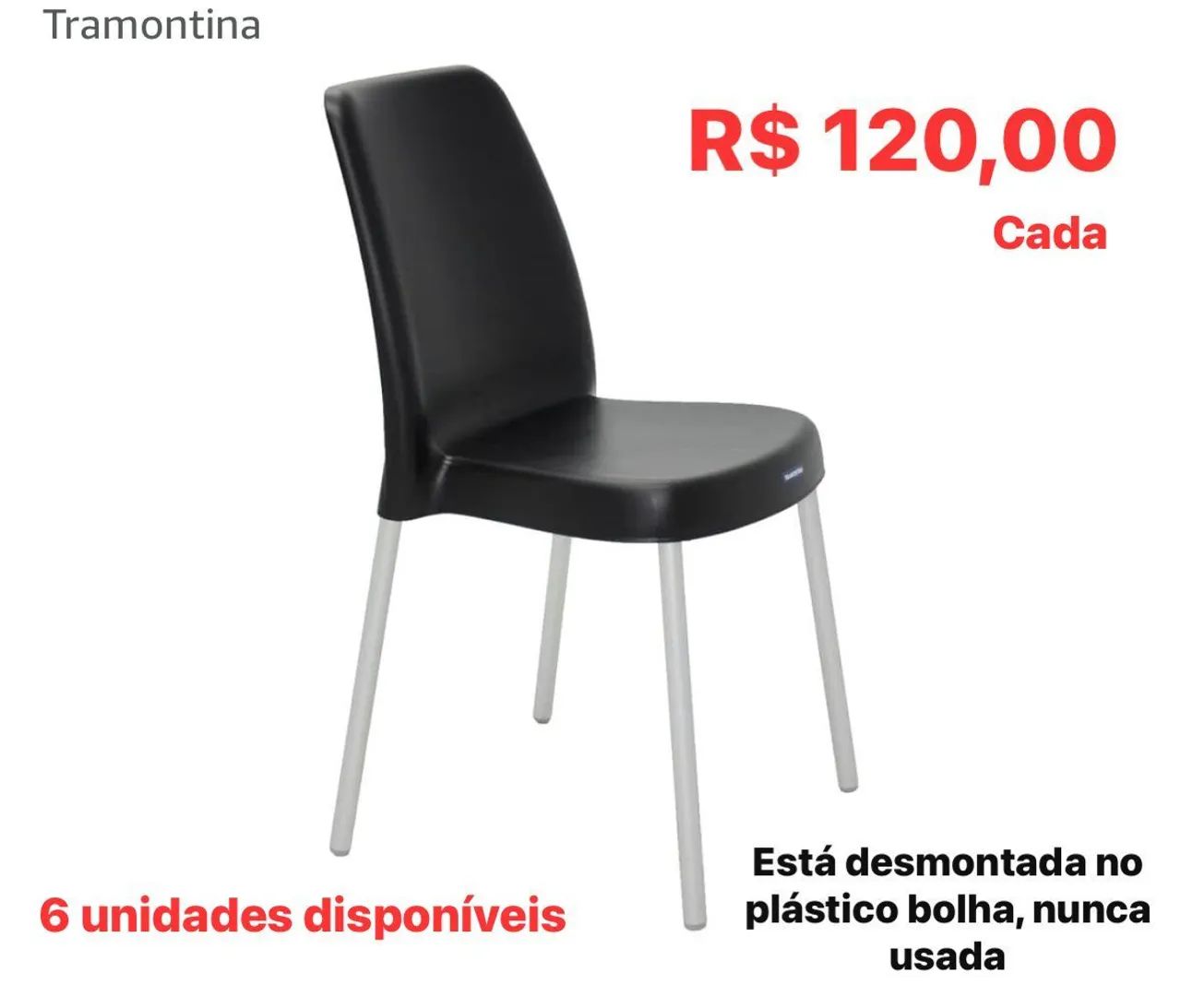 1 cadeira secretária e 4 cadeiras Tramontina 