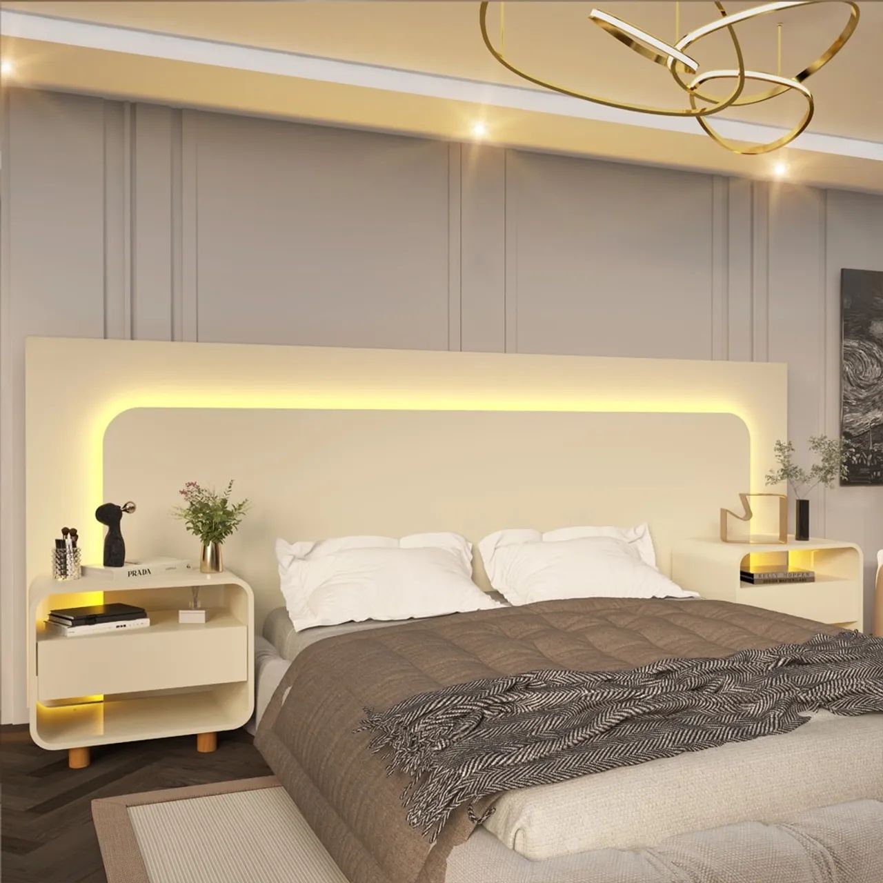 Cabeceira Casal/Queen/King com LED Inova tt877 - Foto 2